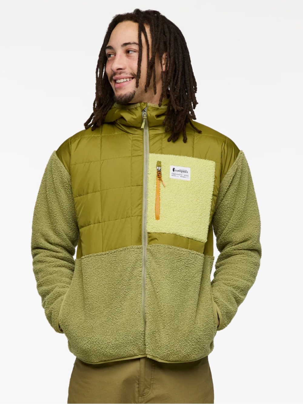 Cotopaxi Men's XL Trico Hybrid Jacket Fleece Green NWT Full Zip Pockets